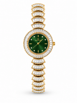 The Baguette Cascade – Art Deco Crystal Statement Watch