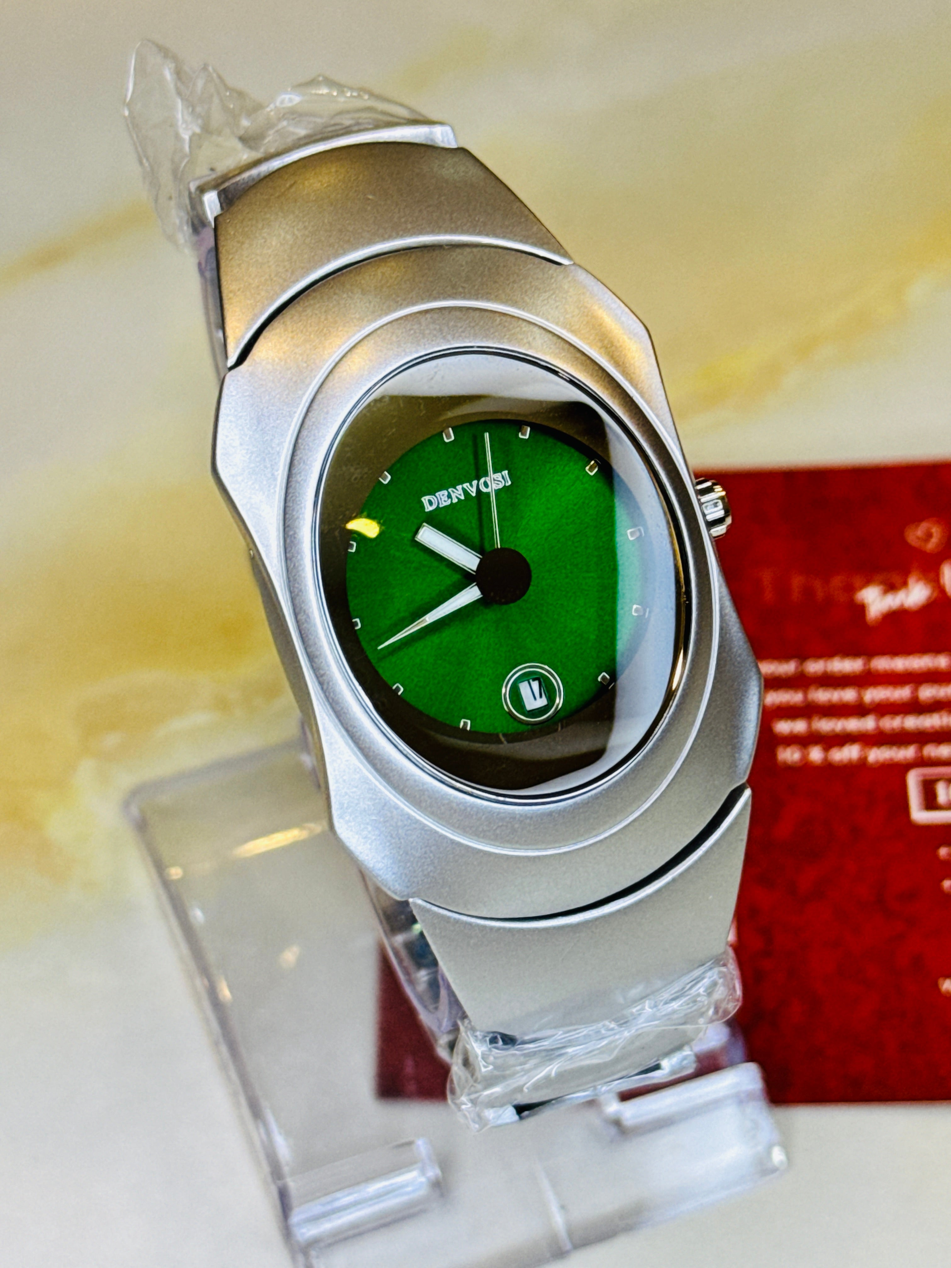 Silver Emerald Matrix Watch