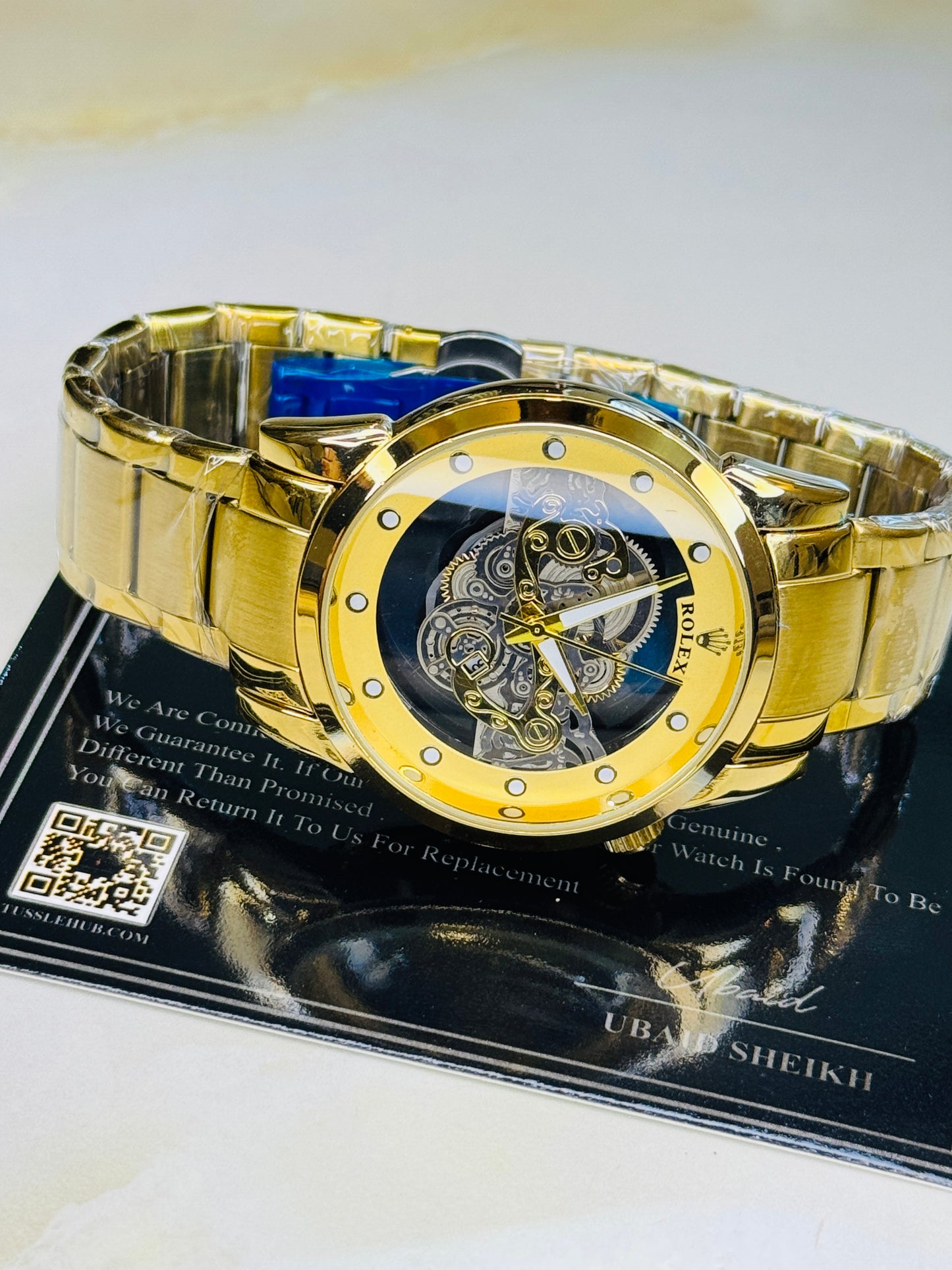 All Gold Skeleton Rolex Watch