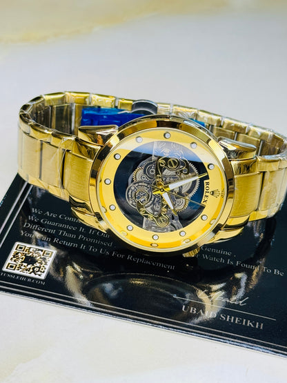 All Gold Skeleton Rolex Watch