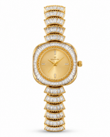 The Square Baguette Cascade – Art Deco Crystal Statement Watch