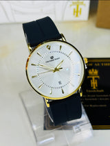 Black Silver White Slim Balloon Universe Point Watch