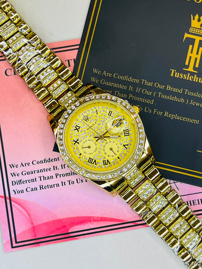 All Gold Iced Dial Rolex For Her