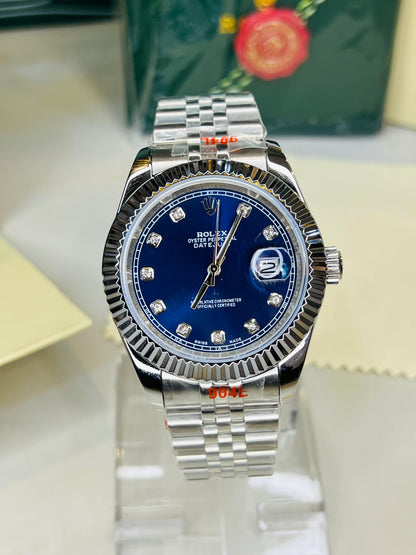 Silver Sapphire Automatic Date Just Watch