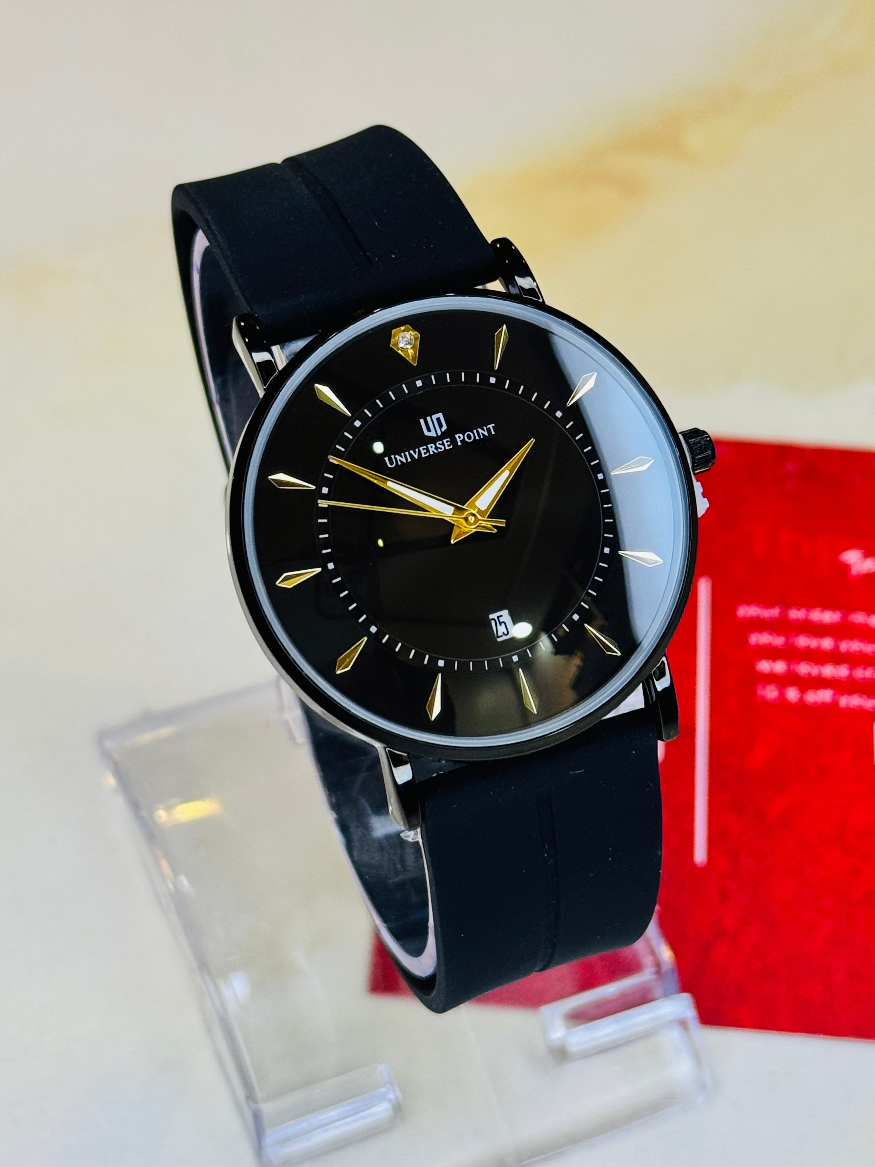 All Black Slim Balloon Universe Point Watch