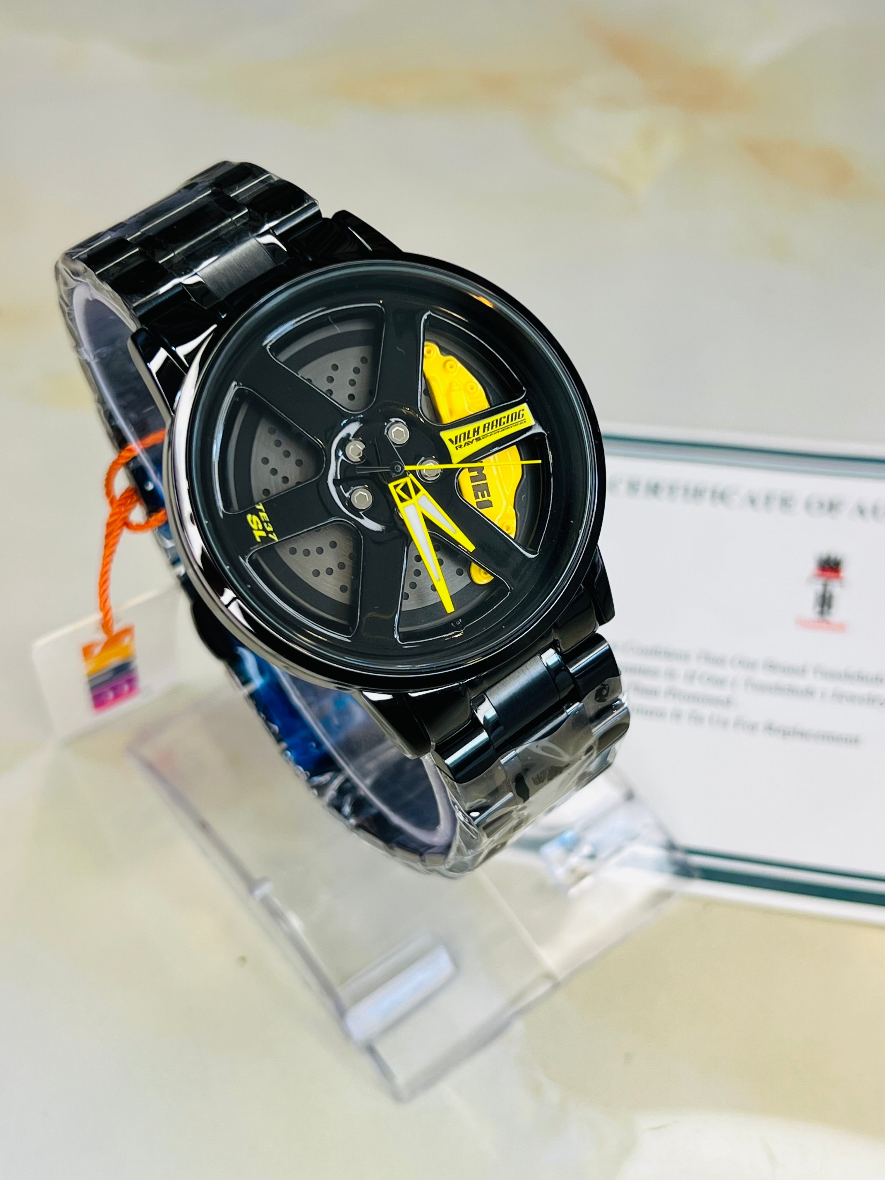 Skmei Yellow Vossen Ace Dial Wheel Watch