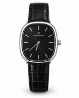 Diamond Ellipse Leather Watch