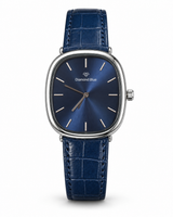 Diamond Ellipse Leather Watch