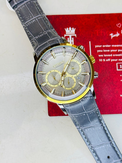 Citizen Globe Ash Grey Chronograph Watch