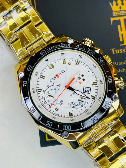 Tachy Gold White Cassray Watch