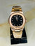 Rose Gold Nautilus Black Dial Watch