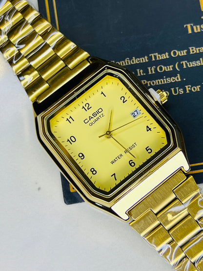 Gold Casio AQ-230 Watch For Her