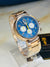 Rose Gold Blue L-V Chronograph Dial Watch