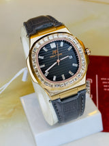 Matturi Silver Black Zircon Watch