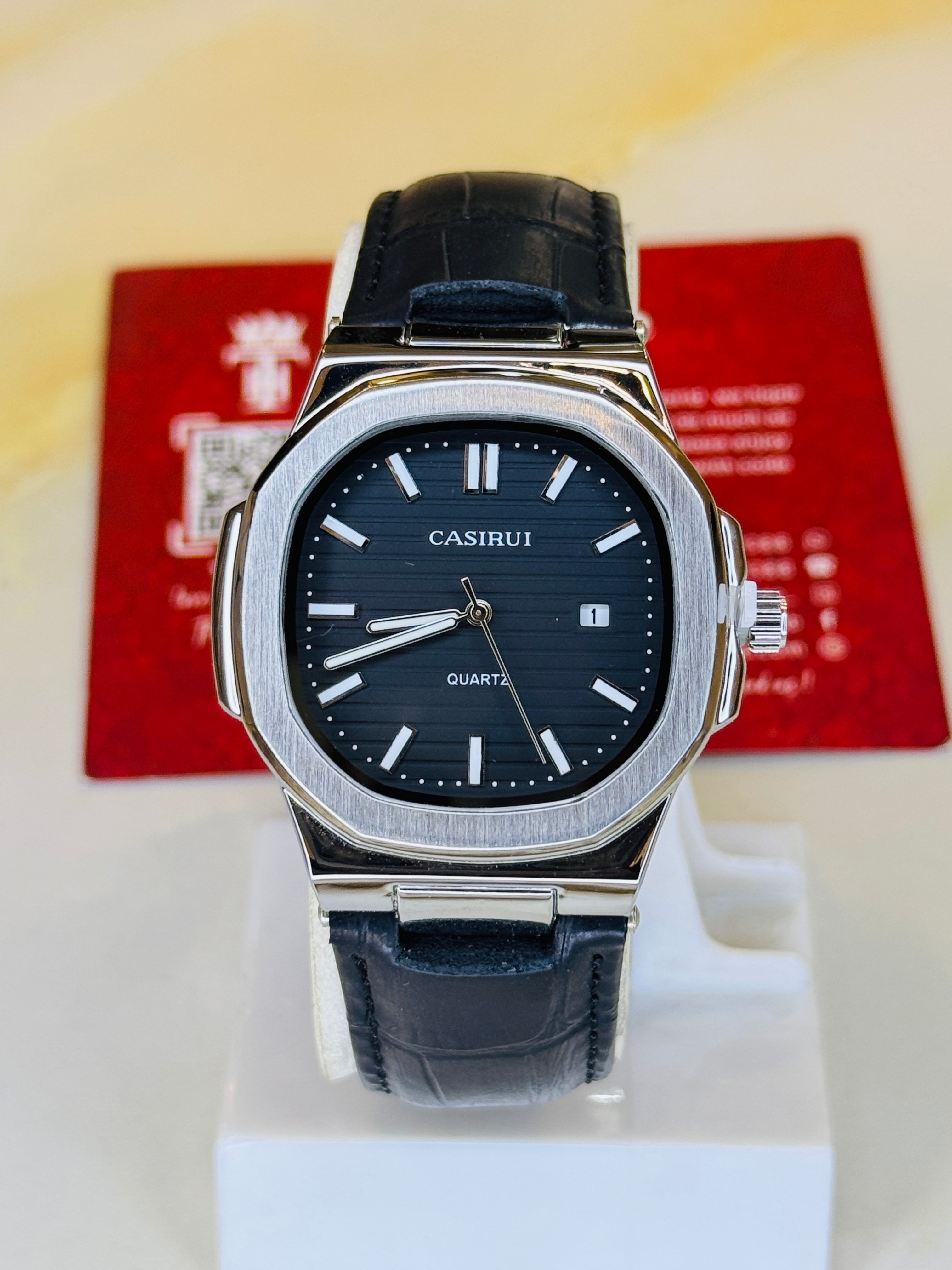 Black Silver Casirui Nautilus Watch