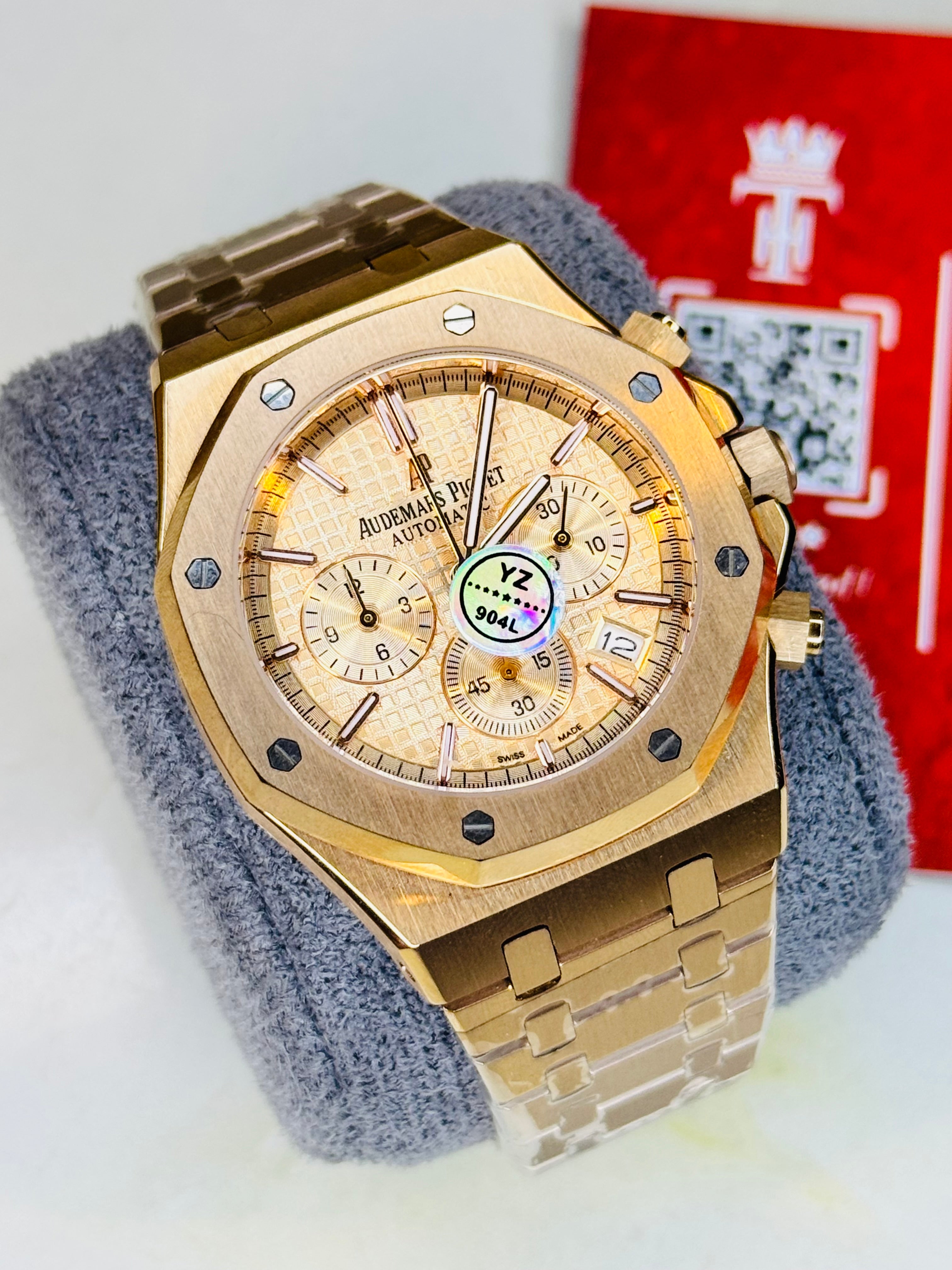 AP Super Clone Rose Gold Royal Oak Chronograph Watch