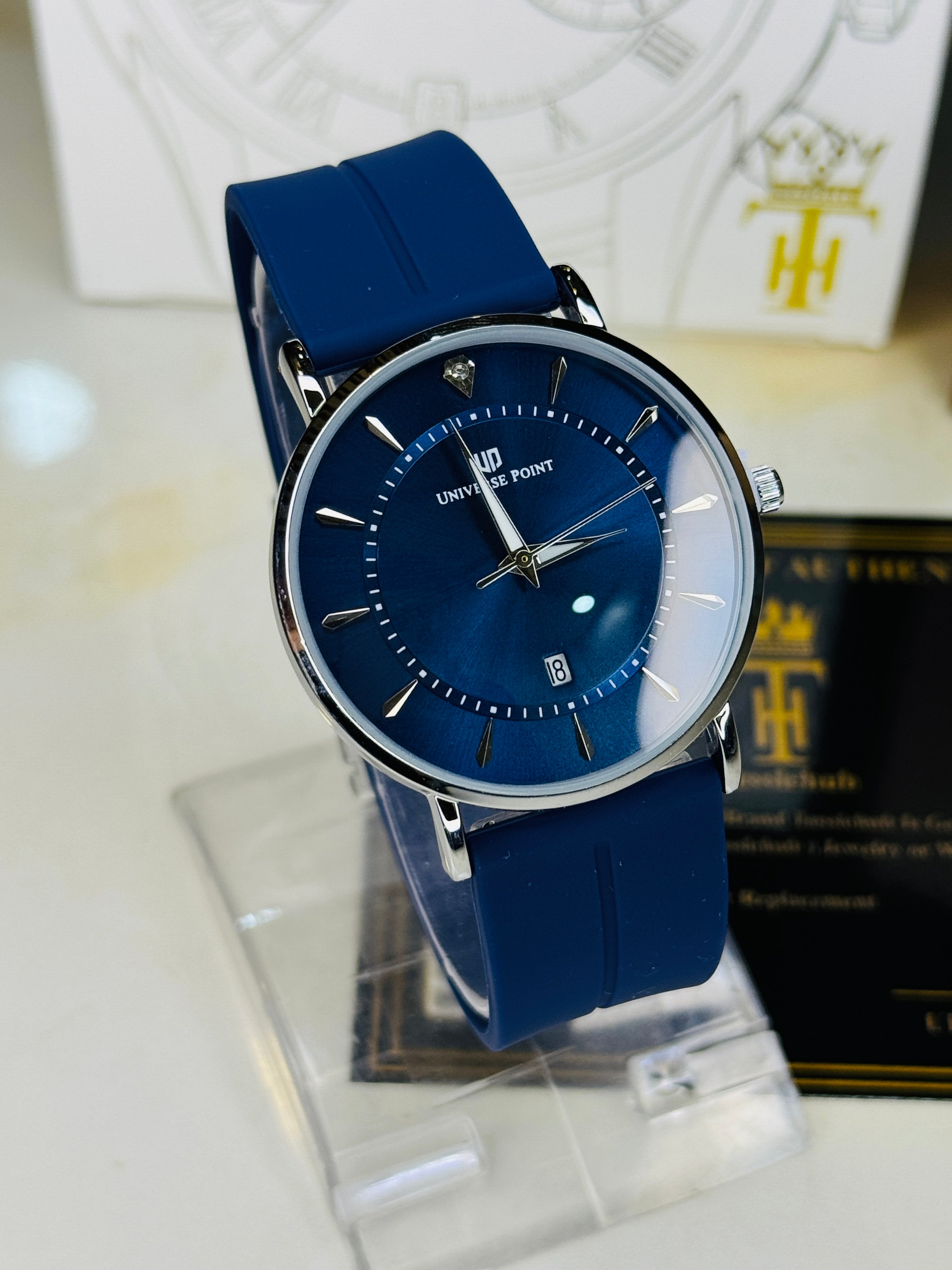 Aqua Blue Slim Balloon Universe Point Watch