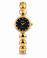 The Gold Round Pebble Minimalist Bangle Watch