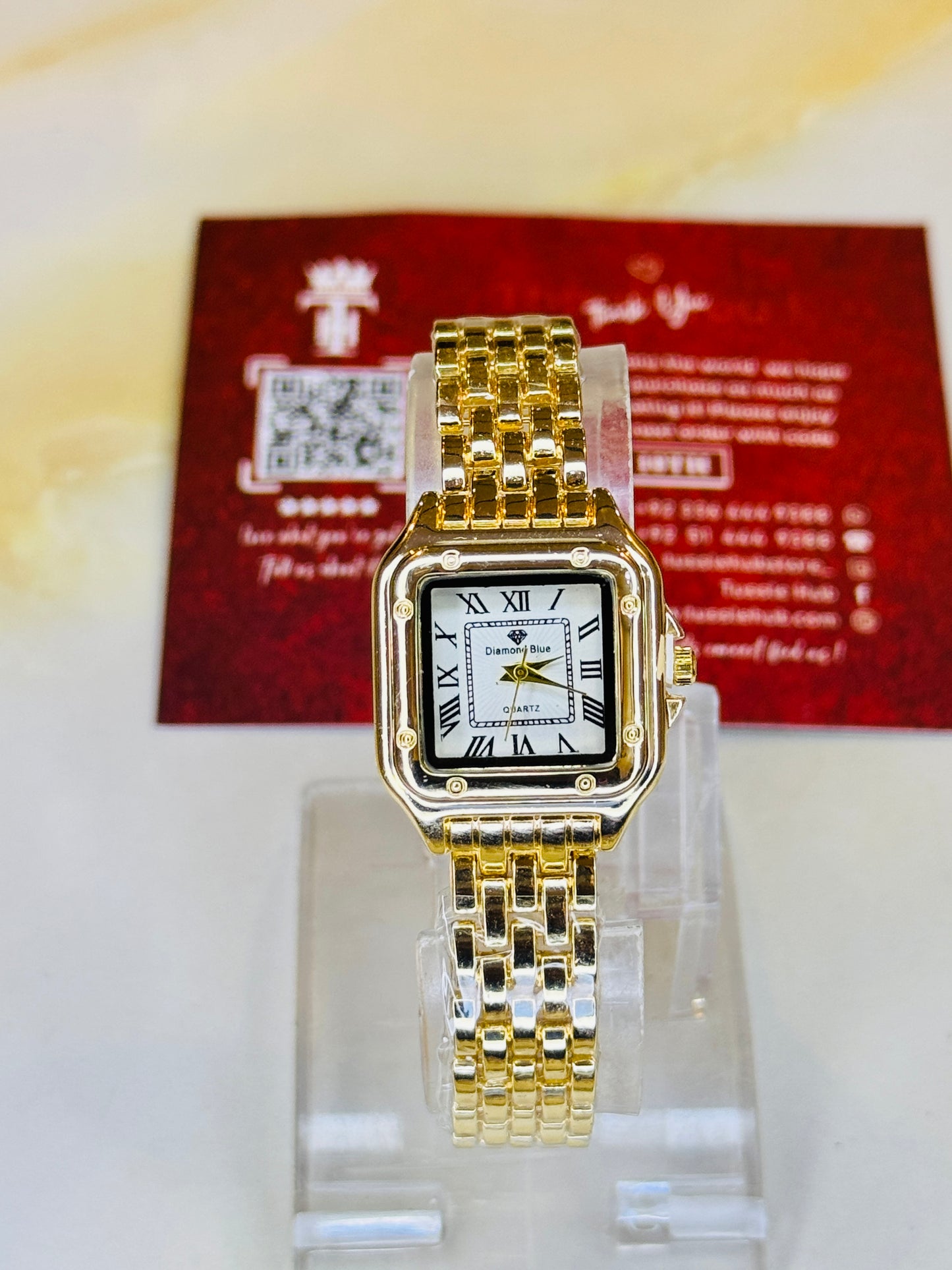 Gold White Santos Watch For Her