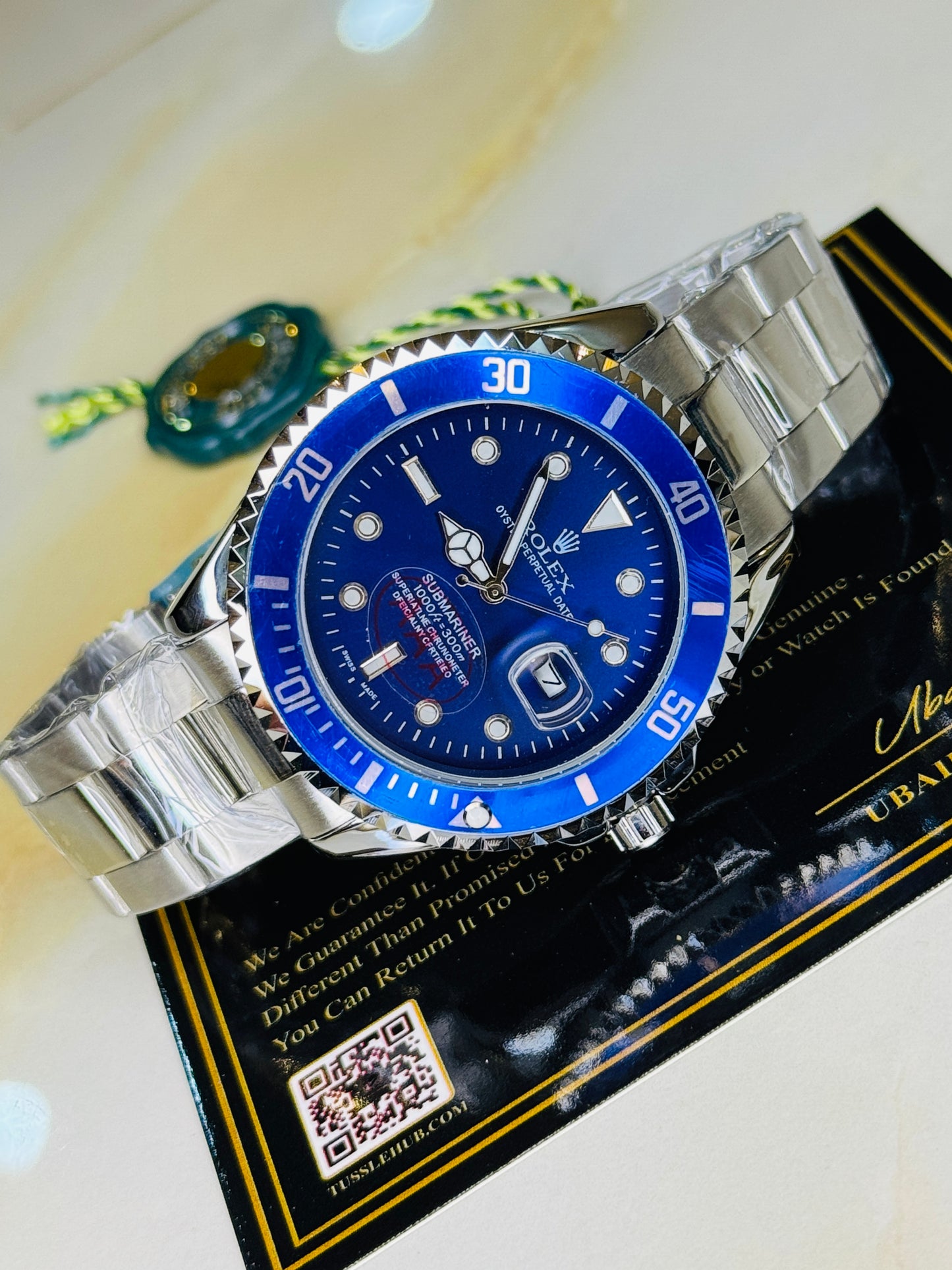 Submariner Date Sapphire Dial Silver Watch