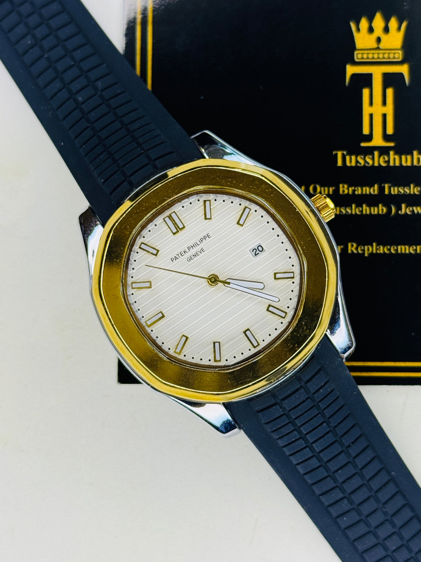 Black Two Tone White Aquanaut Watch