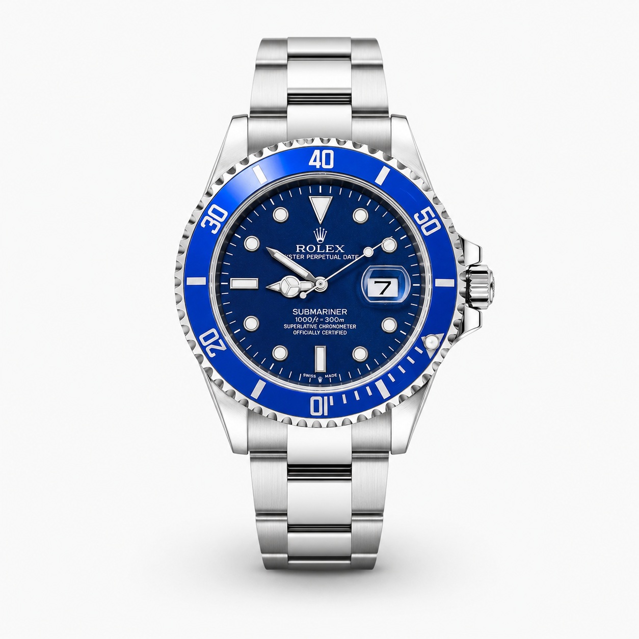 Submariner Date Sapphire Dial Silver Watch