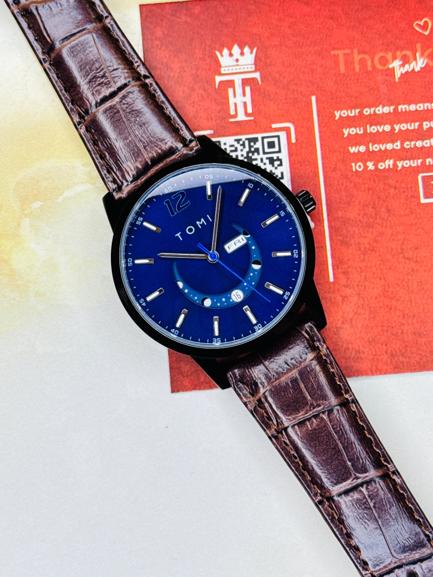 Brown Sapphire Tomi Crescent Watch