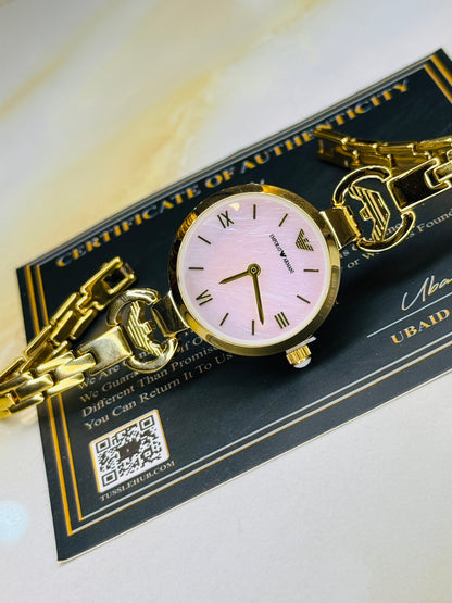 Emporio Gold Pink Watch for her