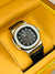 Black Leather Strapped Silver Ash Grey Dial Automatic Nautilus Super Clone Watch