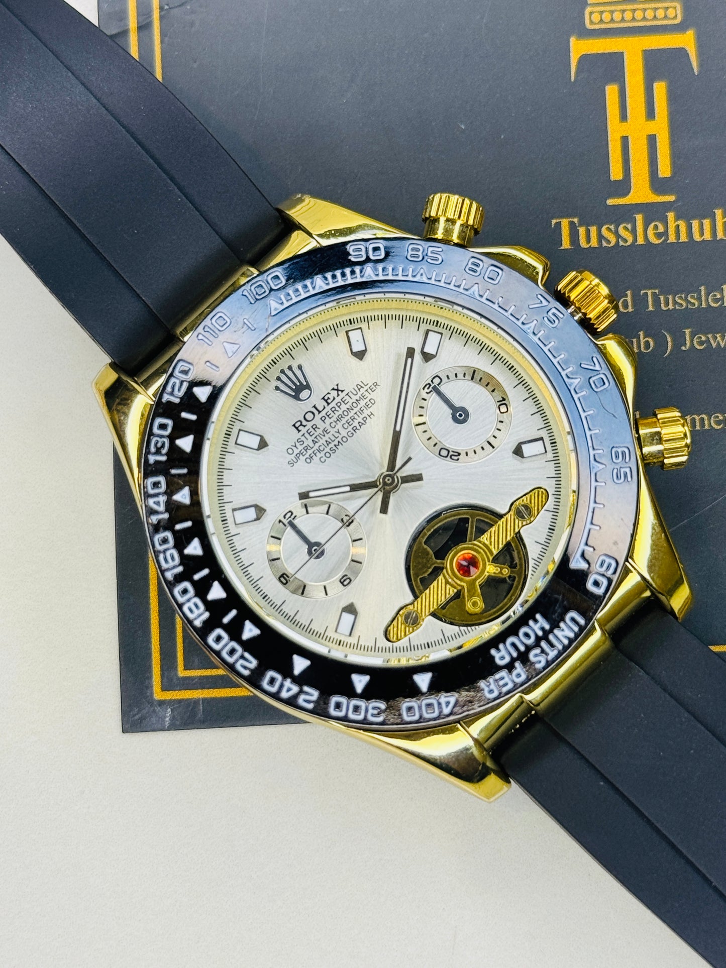 Skeleton Daytona Gold White Watch