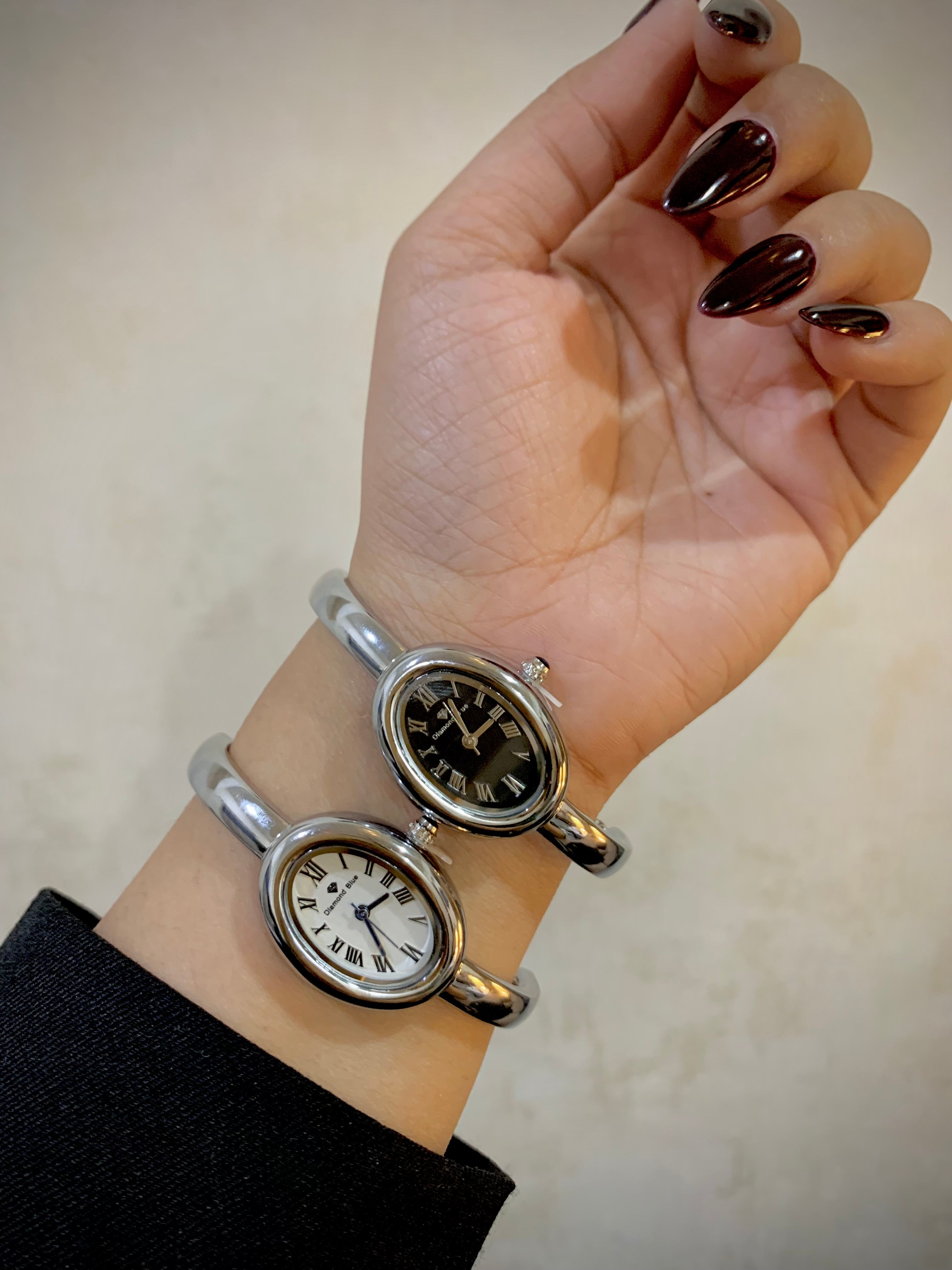 Silver Bangle Watch For Her