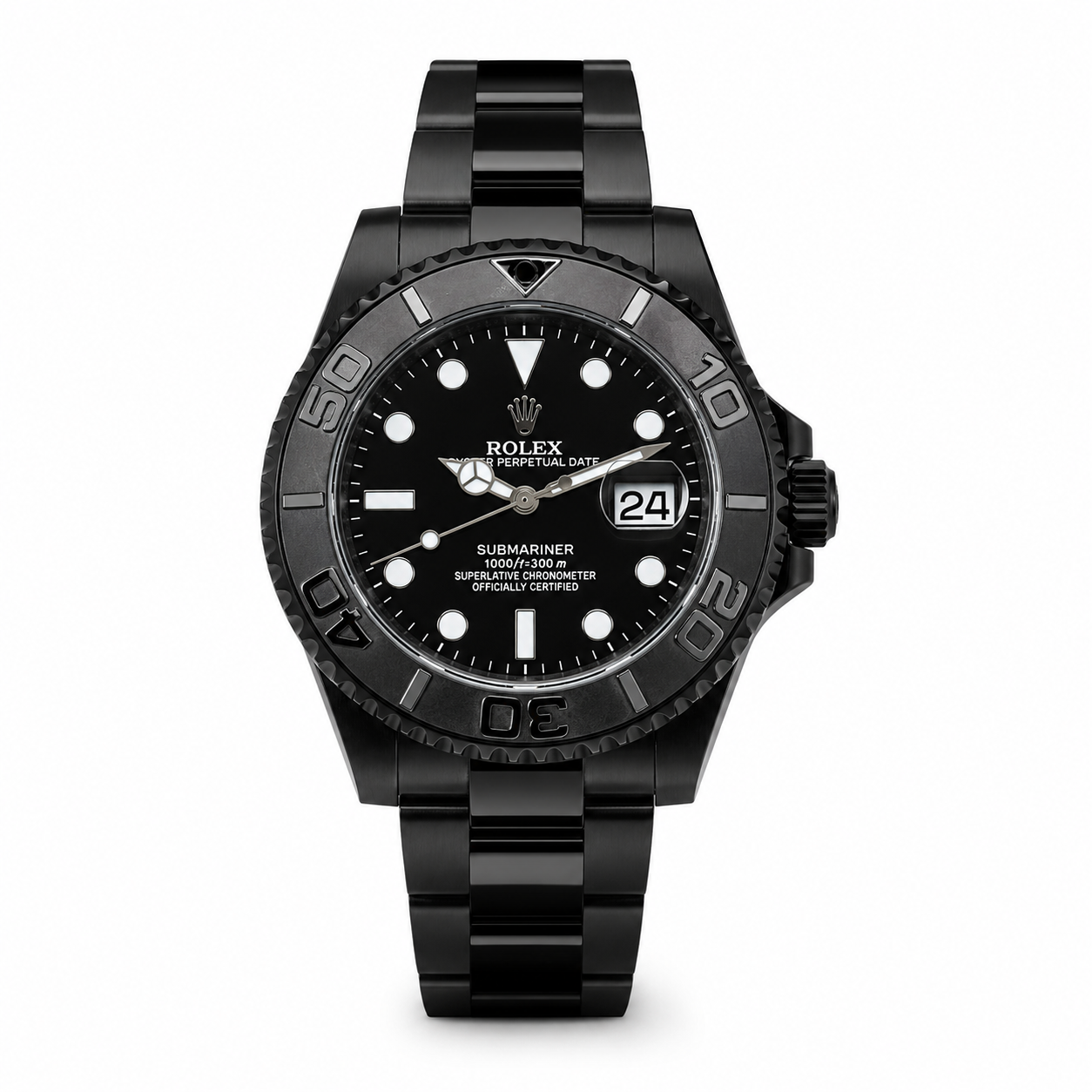 All Black Chain Yatchmaster Watch