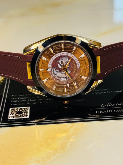 Chocolate Aqua Terra Omega Watch