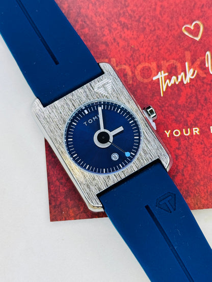 Tomi Blue Tank Magnetic Strap Watch