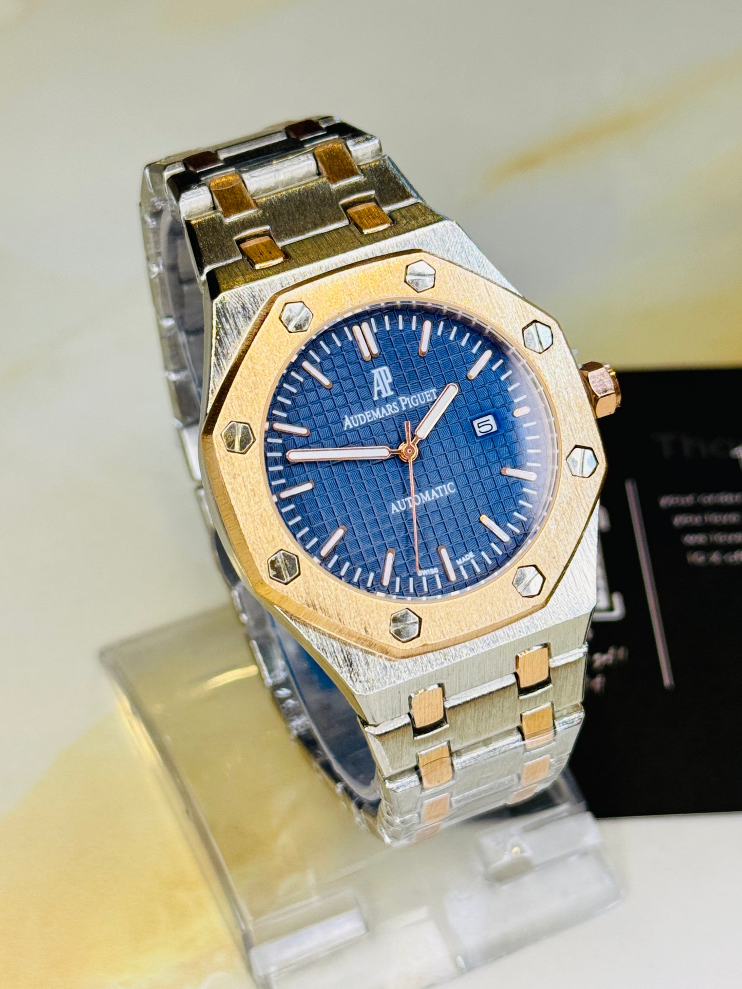 Two Tone Blue AP Quartz Watch