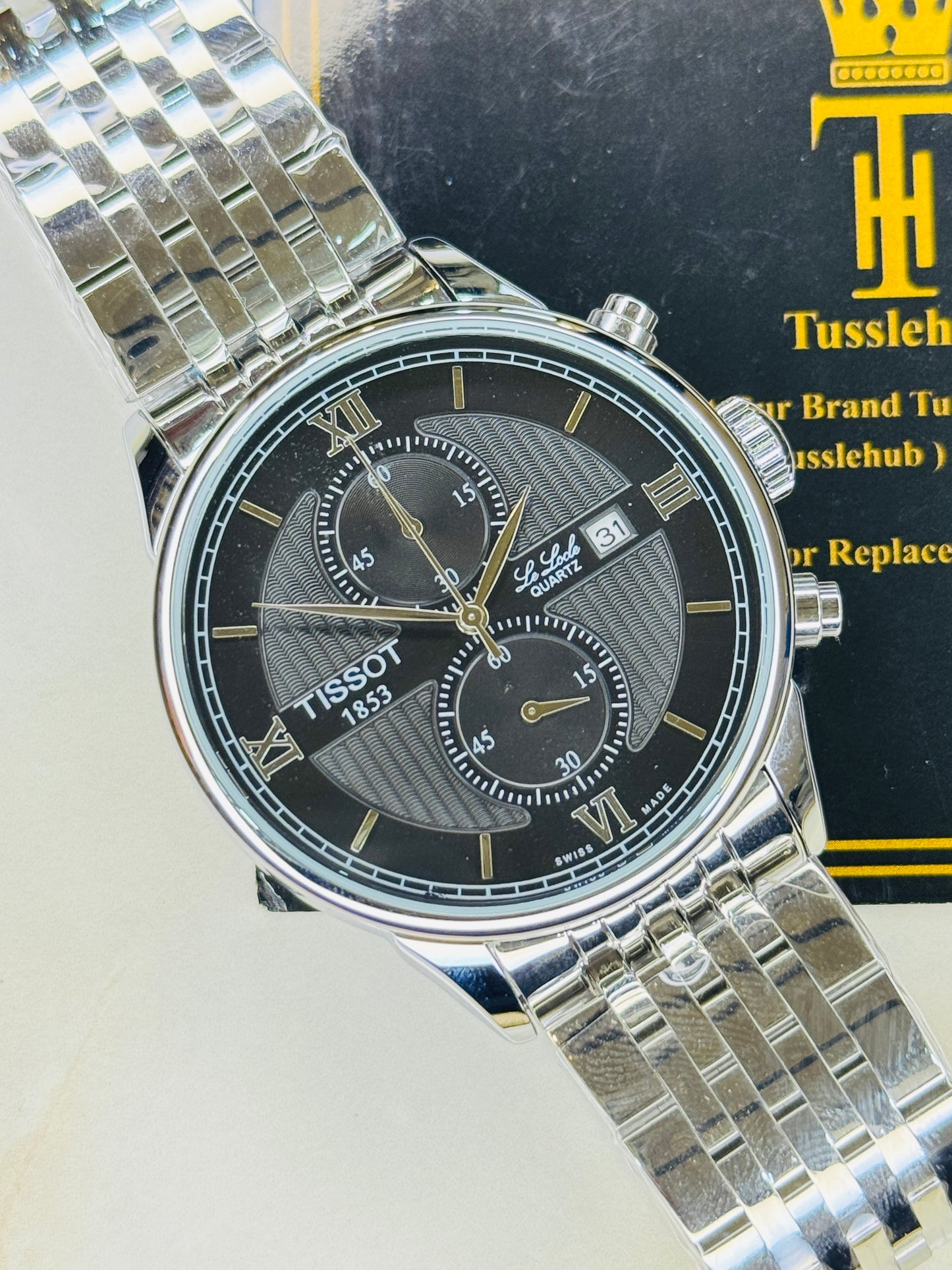 Le Lode Silver Chain Chronograph Dial Tissot Watch