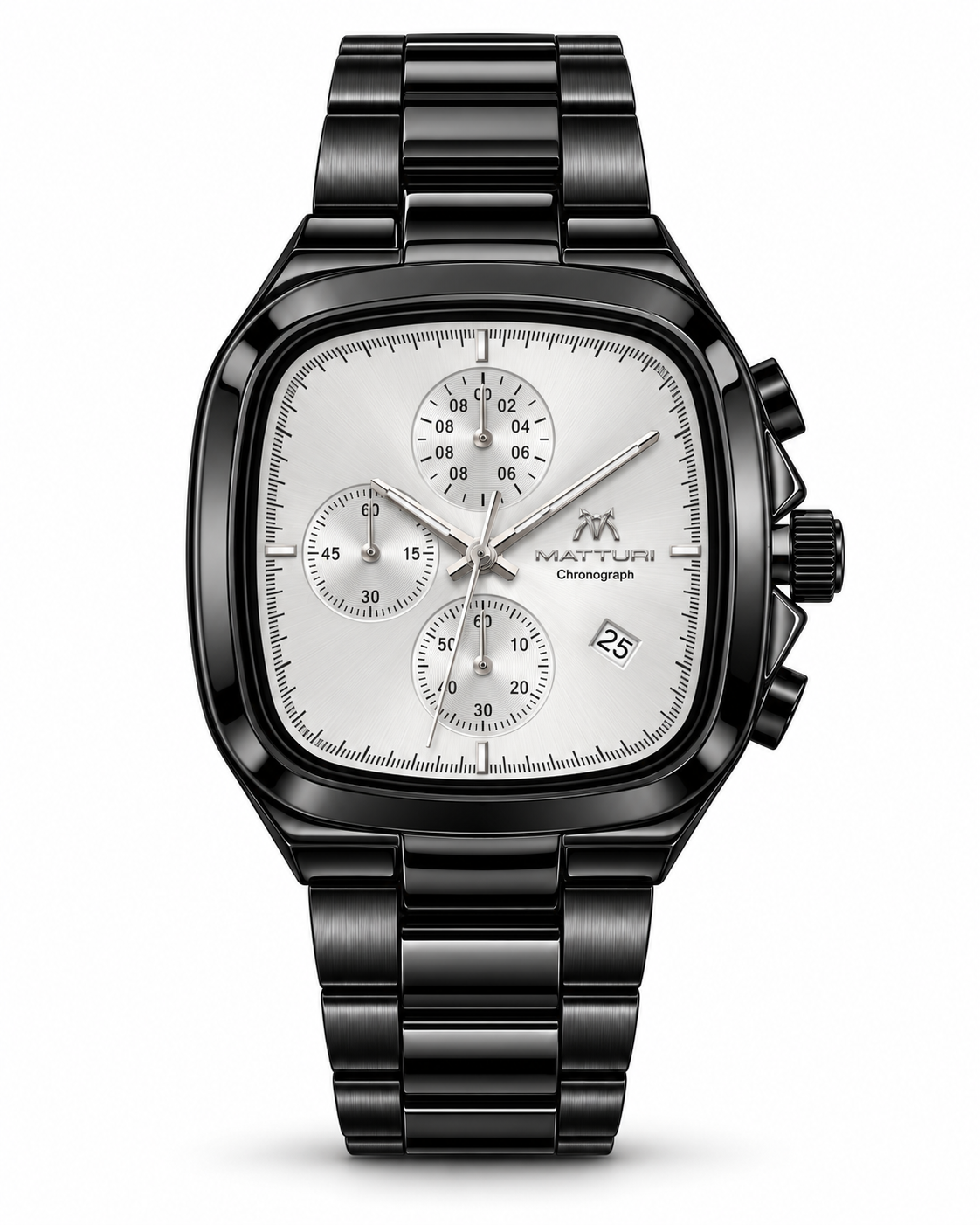 Matturi Square Racing Chain Chronograph Watch