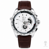 Brown White Grand Carrera Leather Watch