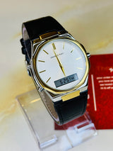 Universe Point Leather Dual Time Watch