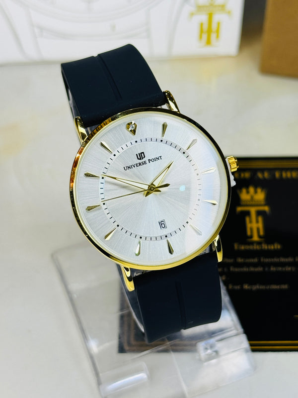 Black Gold White Slim Balloon Universe Point Watch