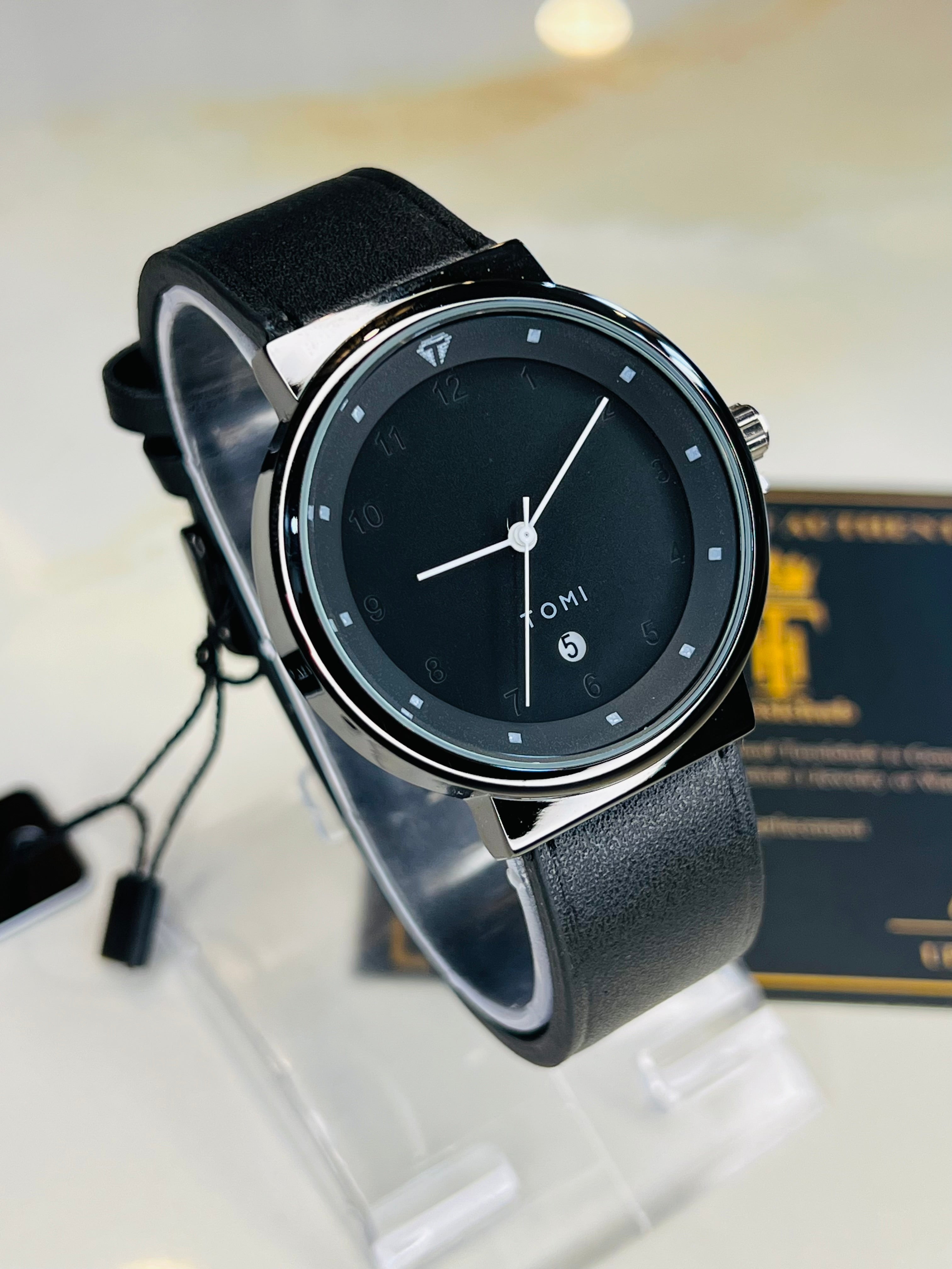 Tomi All Black Elegance Dial Watch
