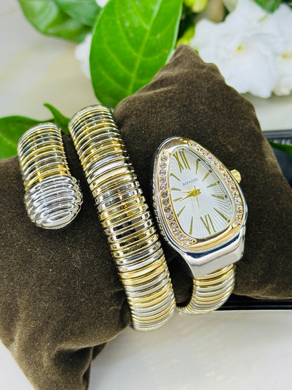 Two Tone Serpentine Watch For Her
