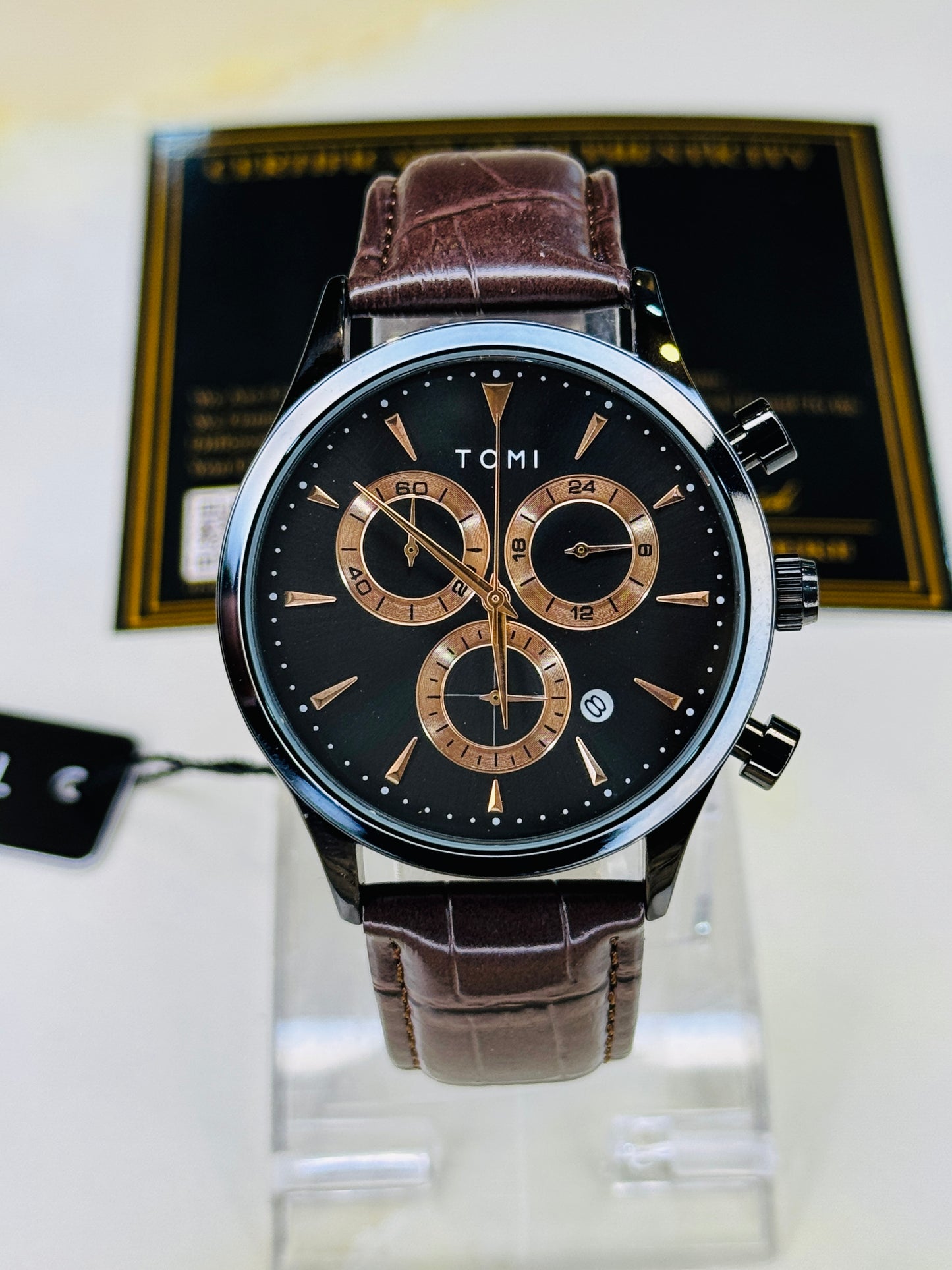 Tomi S6A Coffee Black Gift Set Watch