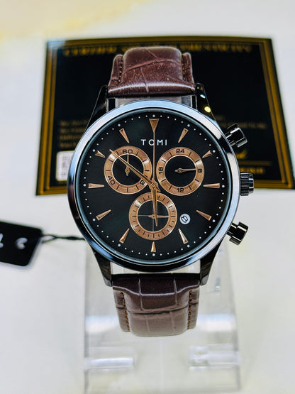 Tomi S6A Coffee Black Gift Set Watch
