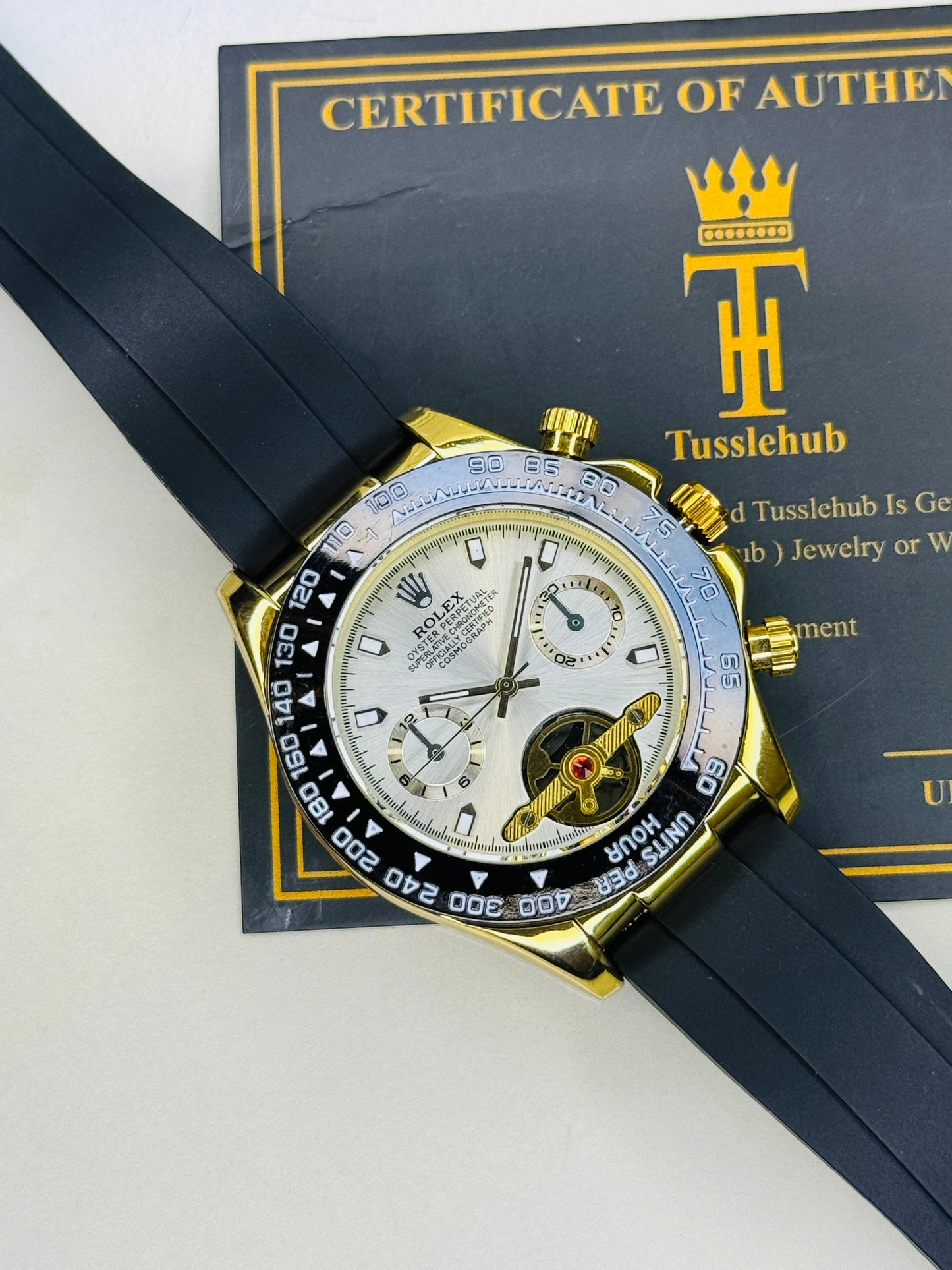 Skeleton Daytona Gold White Watch