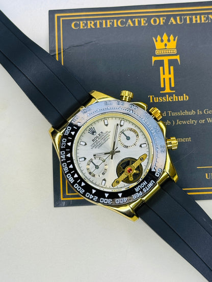 Skeleton Daytona Gold White Watch