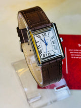 Brown Leather Cart*er Tank Watch