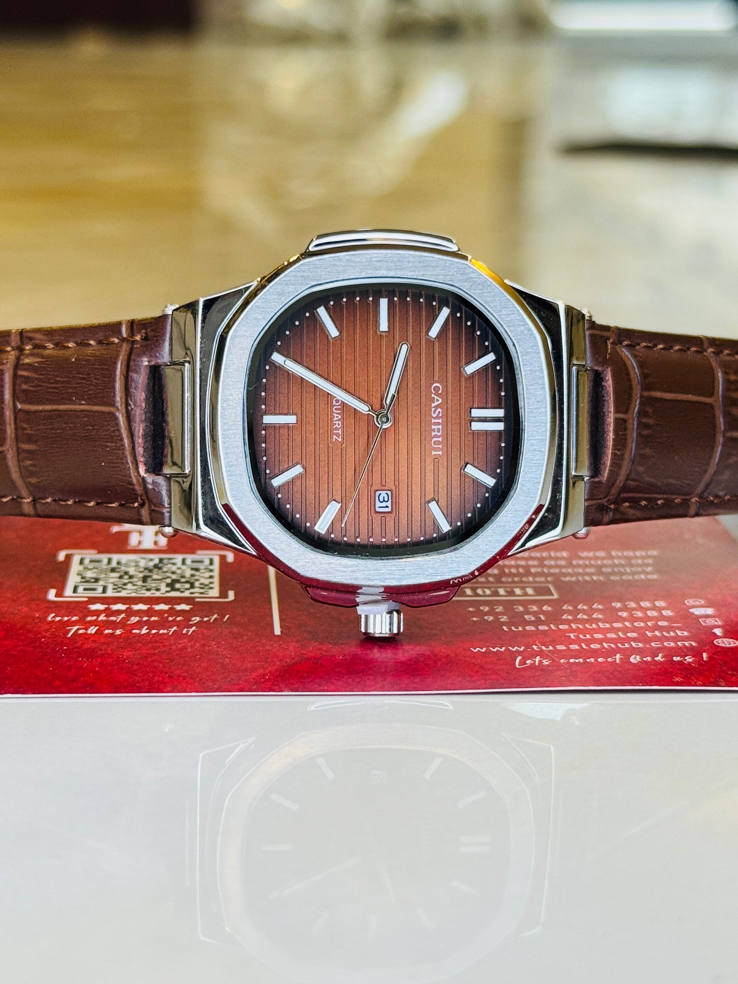 Chocolate Brown Casirui Nautilus Watch