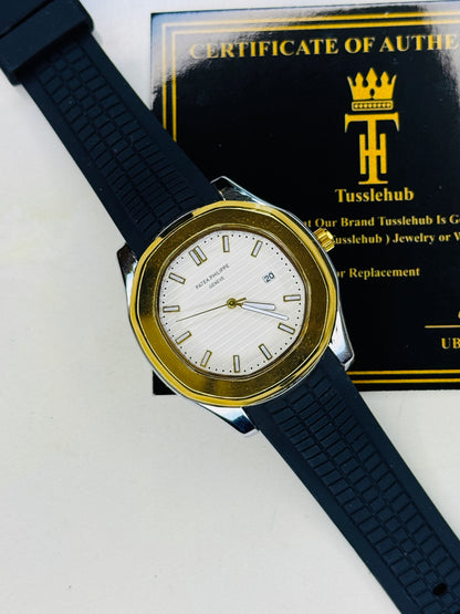 Black Two Tone White Aquanaut Watch