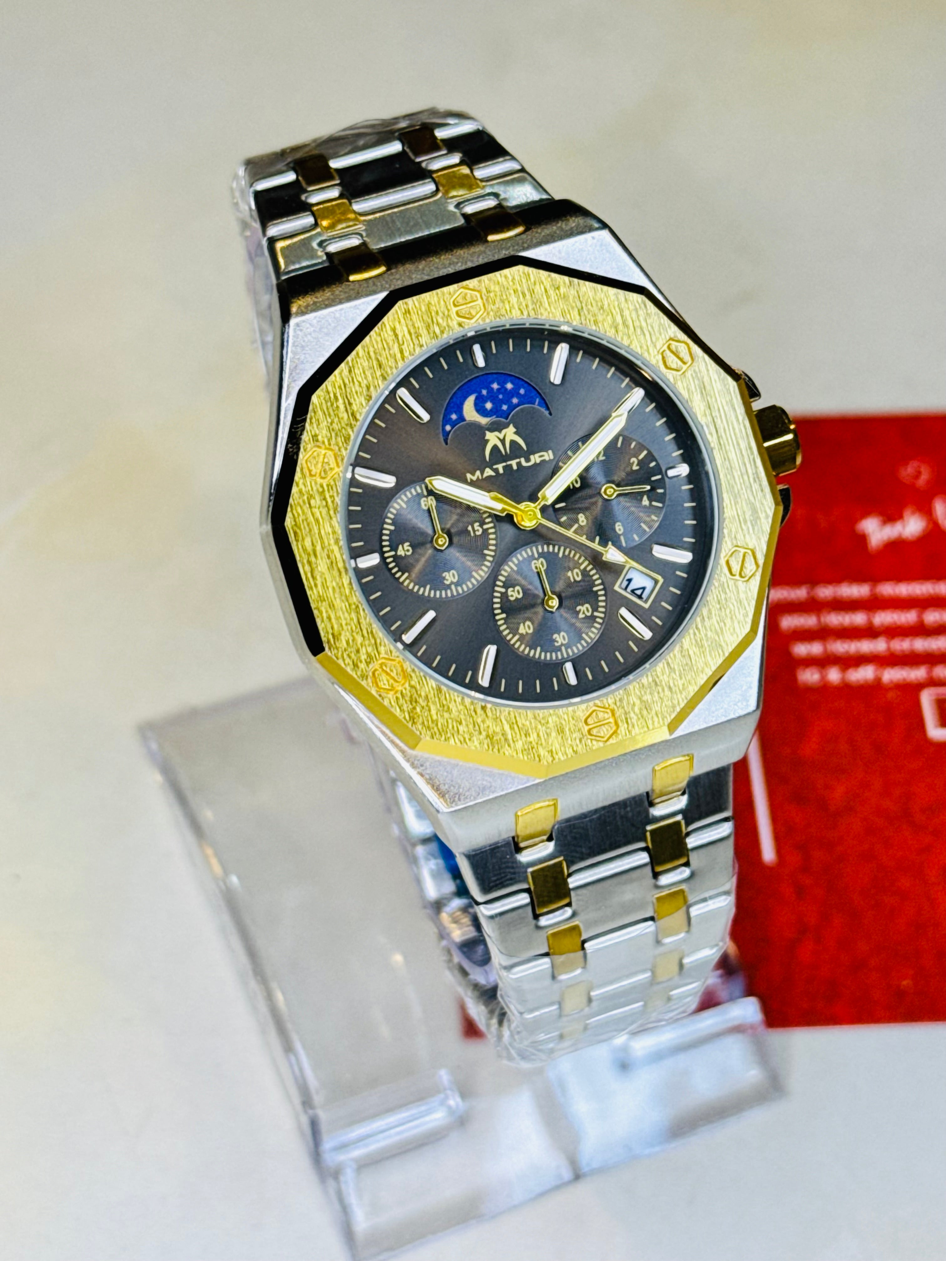 Royal Oak Two Tone Grey Chronograph Waterproof Watch